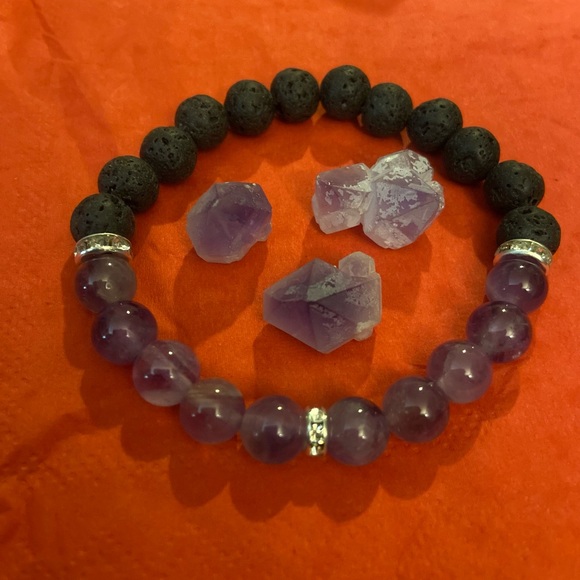 Natural Amethyst bracelet. - Picture 2 of 2